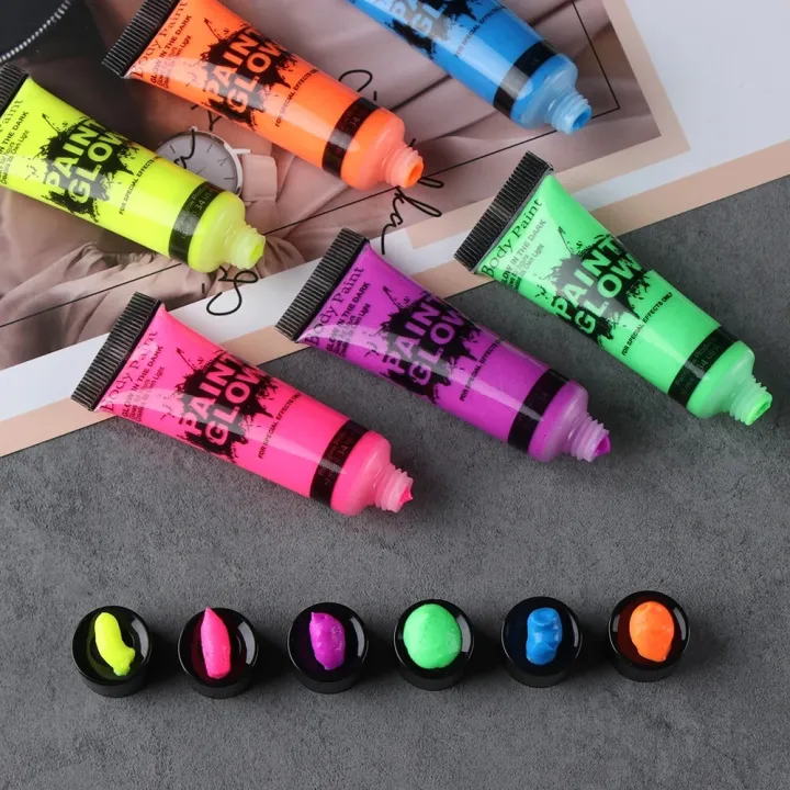 6/24pcs%20Body%20Art%20Paint%20Neon%20Fluorescent%20Party%20Festival%20Halloween%20Cosplay%20Makeup%20Party%20Tools%20Kids%20Face%20Paint%20UV%20Glow%20Painting%20-%20Image%203
