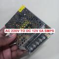 12V 5A SMPSAC  220V To Dc 12V 5A 60W Switching Mode Power Supply Adapter Charger For Electronic Project Industrial 12V SMPS 5A Adapters. 