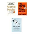 Atomic Habits, The Subtle art of not giving a fu*k & Ikigai : Combo of 3 Books. 