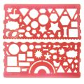 Plastic Templates Drawing Geometric Shape Rulers Triangle Circle Drawing for Student Kid Ruler Set (2 pcs, Random Color).