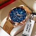 POEDAGAR Men Quartz Watch Luxury Sports Waterproof Chronograph Luminous Date Man Wristwatch Business Leather Men's Watches Clock. 