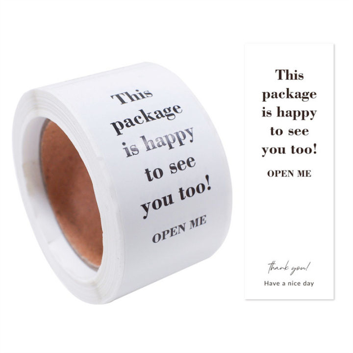 100pcs/roll Thank You Sticker Seal Labels Small Business Gift Decor Package Scrapbook Stickers Office Stationery Children Gifts