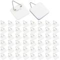 50PCS Plate Hangers Hooks for Decor 1.3Inch Sticky Invisible Adhesive. 