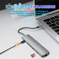 USB C HUB 3.0 USB Splitter Type C to HDMI RJ45 PD 87W Adapter USB 3.0 HUB With SD TF Type-C OTG 3 Hab For Macbook Air iPad Pro.