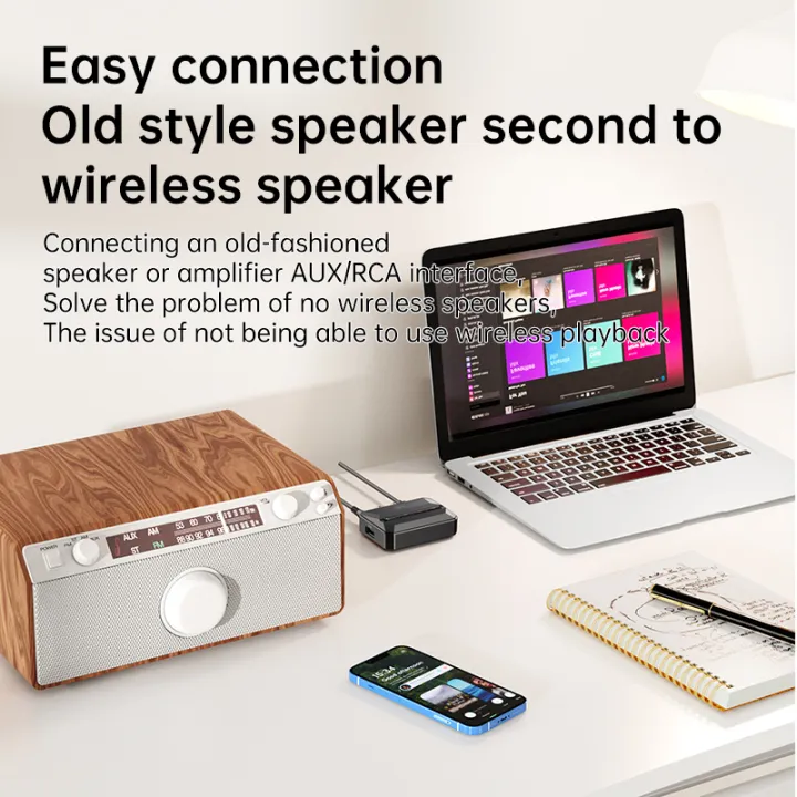 NFC%20Bluetooth%205.3%20Audio%20Receiver%203.5mm%20AUX%20RCA%20USB%20U-Disk/TF%20HIFI%20Stereo%20Music%20Wireless%20Adapter%20With%20Mic%20For%20Car%20Kit%20Speaker%20Amp%20-%20Image%205