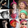 17KM Fashion Women Bandana Scarf Girls Kids Punk Square Bandanas Headwear Bohemian Head Scarf Headbands Hair Accessories. 