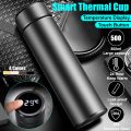 Stainless Steel Temperature Smart Vacuum Insulated Thermos Water Bottle with LED Temperature Display Perfect for Hot and Cold Drinks Drinkware Smart Hot Water Bottle Travel Mug - 500ML Water Bottle. 