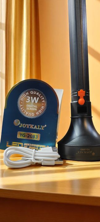 JOYKALY YG- 2083 3W High Quality Rechargeable Bright Flashlight Torch Light