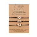3 Pcs/Set Friendship Card Bracelets Long Distance Relationship Promise Bracelet Party Birthday Gift for Best Friends Sisters. 