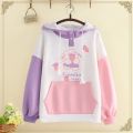 Exclusive Design Women Cute Cat Printed Cotton Hoodie For Winter.