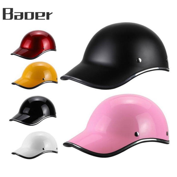 Baoer Open Face Motorcycle Helmet Baseball Cap Half Helmets For Men Women Scooter Electric Bike Retro Hard Hat