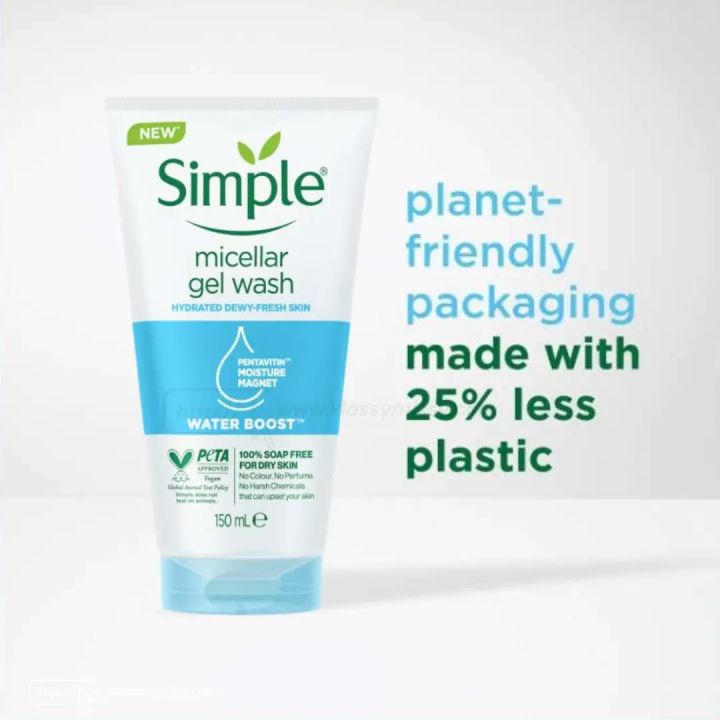 Simple%20Water%20Boost%20Micellar%20Facial%20Gel%20Wash%20150ml%20-%20Image%202