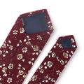 Alien New Cotton Ties Fashion Floral Print Neck Tie for Wedding Business Suits Skinny Tie For Men Women Broken flower Necktie Gravatas. 