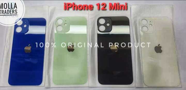 For Apple iPhone 12 Mini Phone Battery Back Cover Backshell Glass Battery Rear Case Phone Battery Back Cover Backshell Glass Battery Rear Case