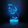 【Hey my home】Cute  night light Pug moon lamp doggy lovely animal kids room decor good gift. 