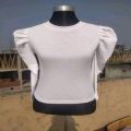 Winter craptop full sleeves blouse for woman white colour. 
