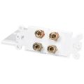 NAMUNY 2X 4 Posts Speaker Wall Plate Home Theater Wall Plate Audio Panel for 2 Speakers. 