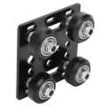 Mini V Gantry Slot Plate Black for 3D Printer Accessories Aluminum Profiles EU Standard 2020. 