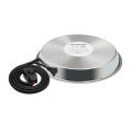 Qiunery Chicken Water Heater With Thermostat, 5.2 Ft Power Cord 48W Stainless Steel Poultry Waterer Heated Base For 1,2,5 Gallon Barrels Chicken Drinker. 
