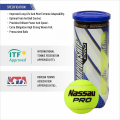Nassau Championship Pro Tennis Balls – ITF Approved, Pressurized, 3-Ball Can. 