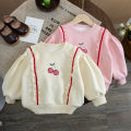 (Clearance) Girls 2024 Autumn New Outer Wear Sweatshirt Sweet Foreign Baby Girl Baby Girls Baby Girls Lace Spring and Autumn. 