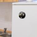 Fridge Magnet Clock,Coffee Pattern Refrigerator Magnets,Decorative Magnet Wall Clock for Home Kitchen. 