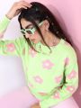 Pantoneclo Premium Women's / Girl's Flower Design Sweater / Cardigan / Pullover. 