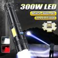 Super 300W Ultra Powerful Flashlight Built 3600mAh Battery Rechargeable Tactical Torch High Power Led Flashlight Camping Lantern. 