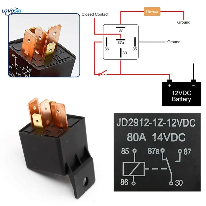 Car%20Relay%20with%20Harness%20Jd2912-1Z-12VDC%2080Amp%2012V%20Heavy%20Duty%20High%20Power%205%20Pin%205%20Wire%20Spdt%20Socket%20Plug%20-%20Image%204