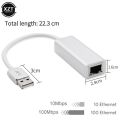 10/100Mbps USB 2.0 to RJ45 Lan Ethernet Adapter Free Driver Network Card Aluminum Alloy for Windows PC Macbook.
