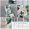Waterproof Printed Chair Covers Nordic Style Removable Seat Chair Cover High Stretch Decorative Cover For Dining Room Wedding. 