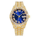 (New) men watches top luxury men's watch fashion Diamond stainless calendar mens clock auto quartz male Watch. 