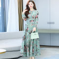 New Stylish Women High-Quality Hijabi Long Dress - Neck Design 3D Screen Print Gown Kurti - Ideal for All Occasions and Seasons. 