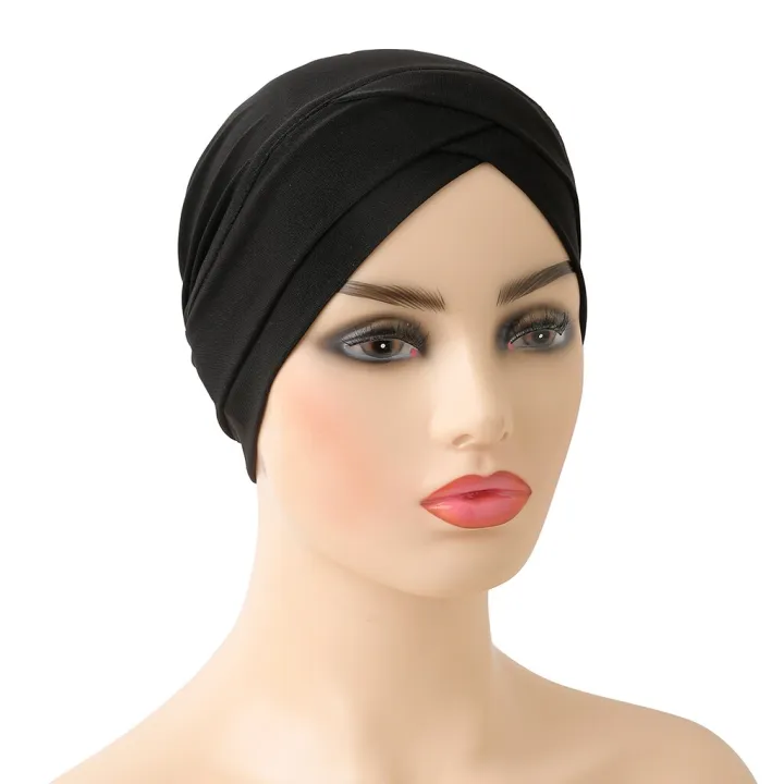high%20quality%20criss%20cross%20muslim%20hijab%20inner%20hat%20underscarf%20pull%20on%20islamic%20scarf%20turban%20caps%20full%20headcover%20women%20headwrap%20-%20Image%208