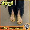 Sandals super hot pullover women wear 2024 new versatile flat summer Korean resort casual beach shoes. 
