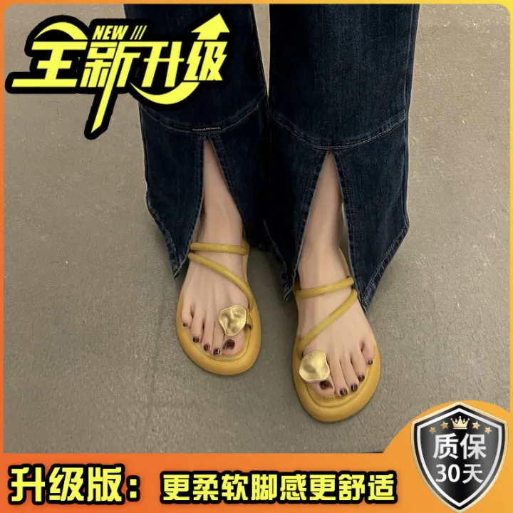 Sandals%20super%20hot%20pullover%20women%20wear%202024%20new%20versatile%20flat%20summer%20Korean%20resort%20casual%20beach%20shoes%20-%20Image%207