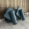 Aegean Blue Stripe- Relax Home Seating Combo (5pcs) Extra Thick. 