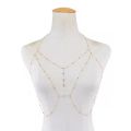Metal Body Bust Chain Jewelry for Women Style Hollow Bikini Ladies Breast Crystal Body Chain Decoration Fashion Jewelry.