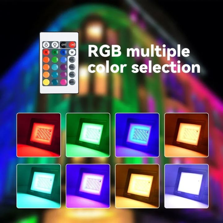 LED RGB Floodlight Reflector Outdoor Lighting AC 220V 20W IP66 ...