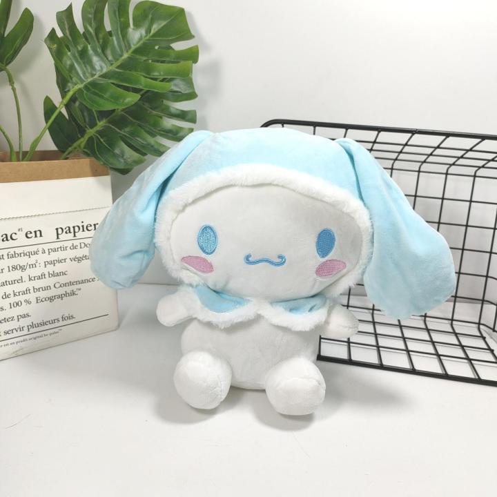 Cute 25Cm Sanrio Anime Plush Toy Cartoon Roll Cinnamoroll Soft Stuffed Plushie Doll Baby Girl Pillow Home Ornament Couple Gift