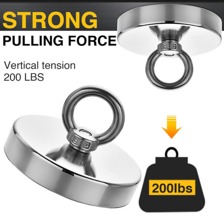 Heavy Duty Magnetic Hooks Super Powerful Neodymium Magnet Strong Magnetic Force Ndfeb Hook For Household Salvage Sewer Dredging