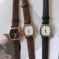 Women Quartz Watch Ladies Watch Vintage Square Dial Faux Leather Strap Lady Quartz Wrist Watch Casual Clock Wristwatches. 
