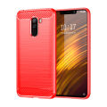 lthmy for Xiaomi Poco Phone F1 Case Carbon Fiber TPU Soft Silicone Back Cover Armor Phone Case Casing.