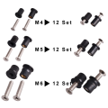 36 Pairs /M5/M6 Rubber Well Nuts With Stainless Steel Screw Kayak Brass Copper Bolts Well Nut Set Kit.