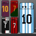 【Healer DingD】Football Player Jersey For Google Pixel 8 7 6 Pro 6A 5A LG V50 Q60 K40 K41 K51 S K22 Black Soft Phone Case. 