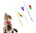 Funny Cat Stick Toy with Bell, Long Wire Mouse/ Fish kitten toy, Cat Exercise Play Fun Gifts Cute Bell. 