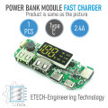 LED Dual USB 5V 2.4A Mini Type-C Power Bank Module 18650 Fast Charger Board Lithium Battery Charging Module DIY with Overcharge Over discharge Short Circuit Protection LED Display. 