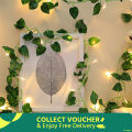 Enchanting LED Flower String Lights with Lush Green Leaves: 15 Feet of Indoor/Outdoor Fairy Lights/367. 