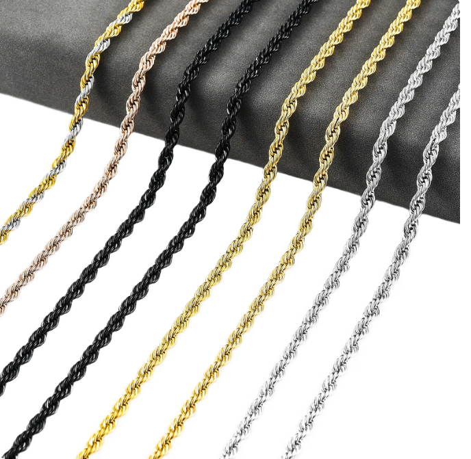 Round Rofe Link Stainless Steel Chain for Men