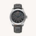 NAVIFORCE NF9202 Gray PU Leather Analog Watch For Men - Silver & Gray.
